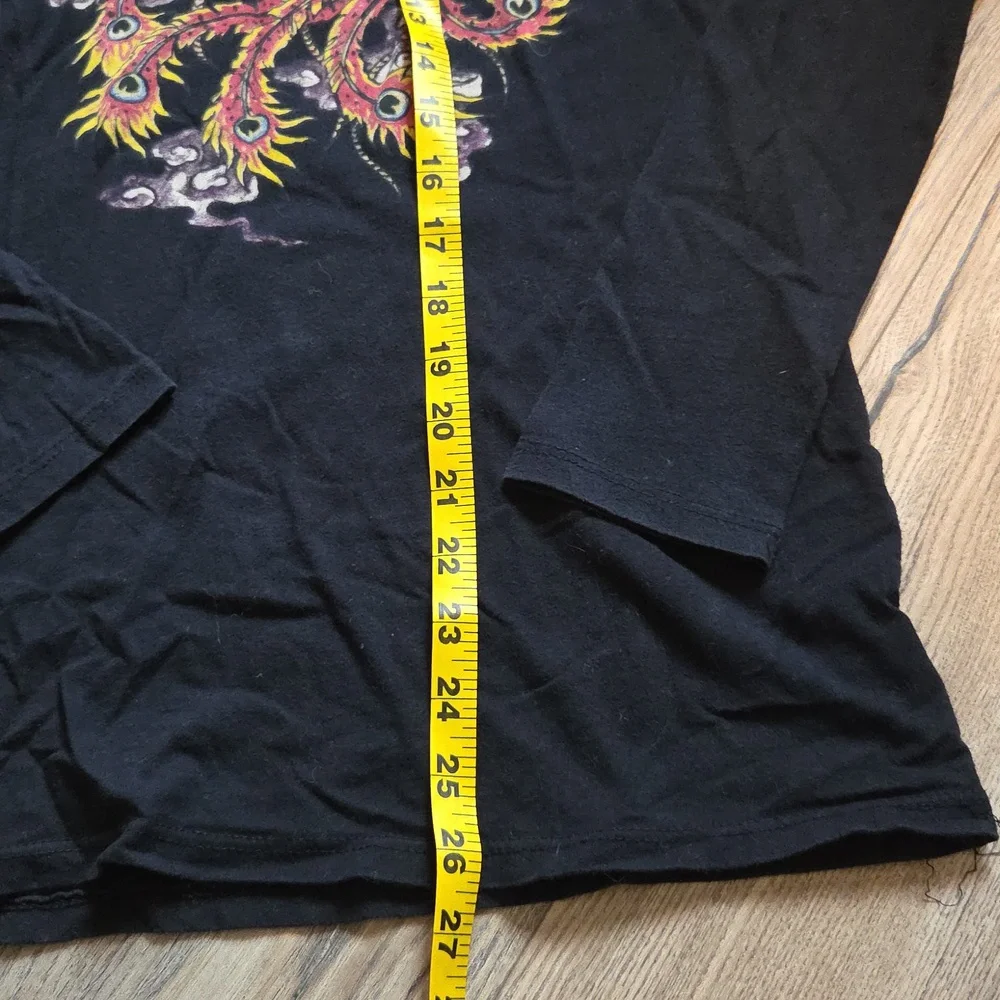 Vintage Ed Hardy Black Shirt with Graphic Design by Christian Audigier - Picture 6 of 7